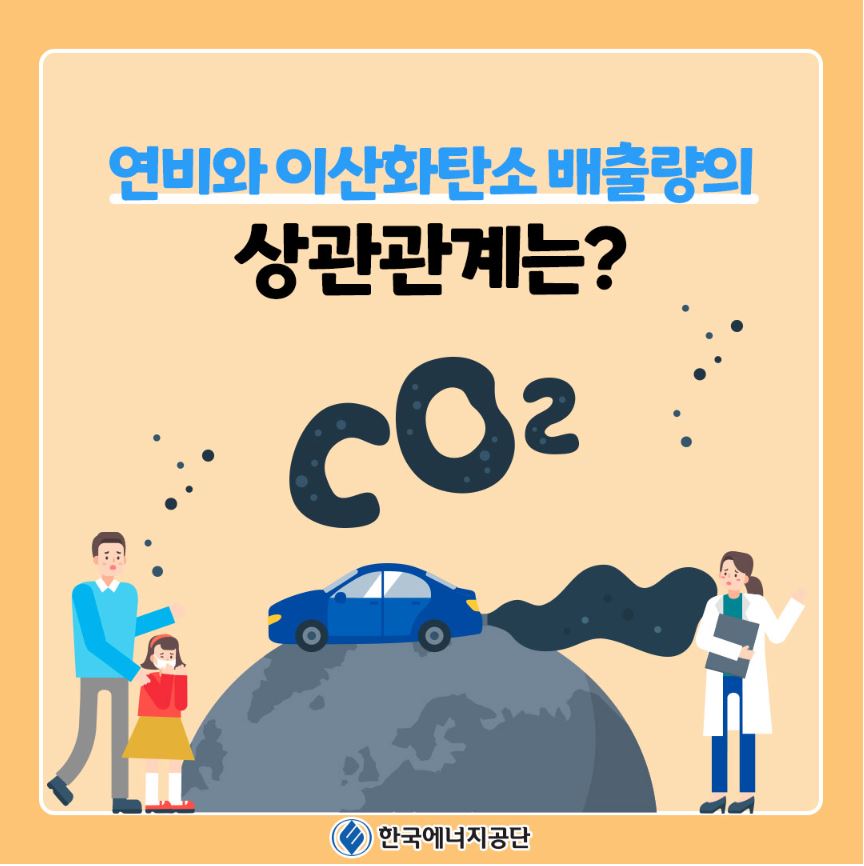 연비와 이산화탄소 배출량의 상관관계는?